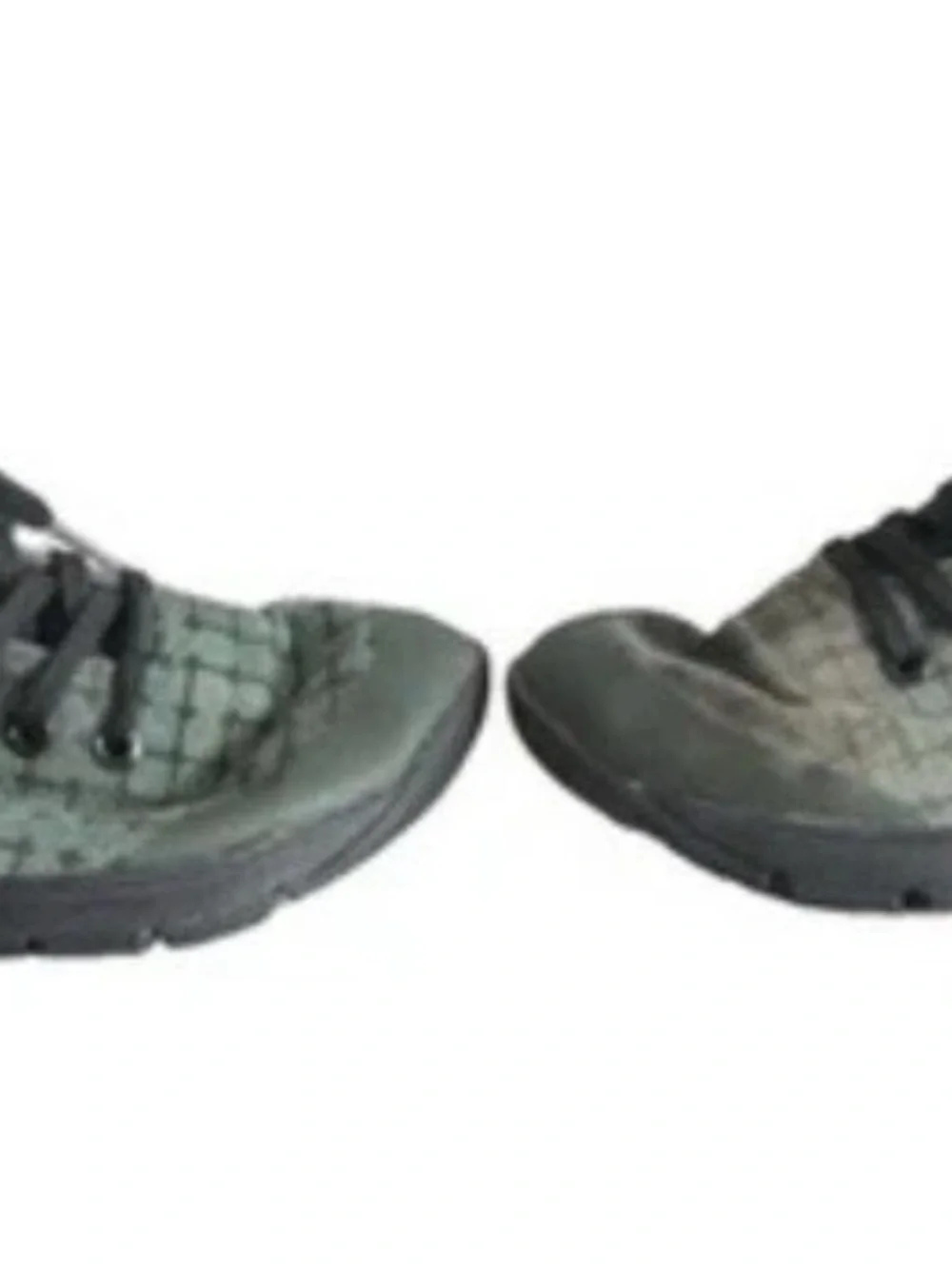 High Top CrossFit NOBULL Canvas Trainer Green Grid Pattern Gym Shoes Womens 8